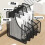 Metal Iron Mesh Quadruple-Column File Rack Bookshelf Data Rack Desktop File Box Four-Grid Metal Multi-Layer File 2