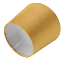 Paraluce in velluto dorato per lampada a incandescenza E27 E14, da tavolo o da terra, con diametro di 25 cm, a forma conica