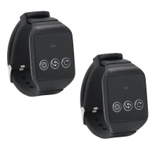 Wireless Restaurant Calling System 2 Watch & 1 Button IPX7, 100M Range