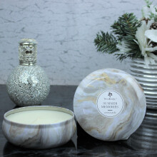 Summer Memories Scented Woodbridge Marble Candle Tin Jar Fragrance Home Kitchen