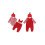(6-9 Months, Red) Ensemble Saint-Valentin bébé de cœurs. 2
