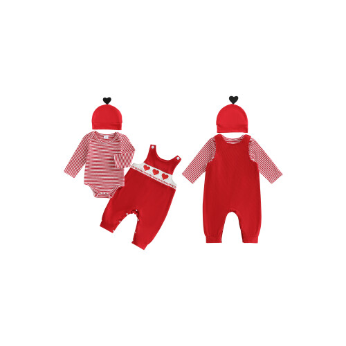 (9-12 Months, Red) Ensemble Saint-Valentin bébé de cœurs. 1