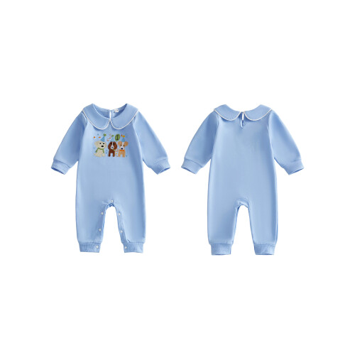 (6-12 Months, Blue) Ολόσωμη φόρμα με μακριά μανίκια 1