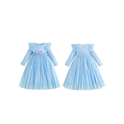 (3-4 Years, Sky Blue) Φόρεμα νήπιο κορίτσι πάρτι εφήβων 2