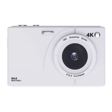 4K CCD Digital Camera 64MP Wifi HD Digital Video Camera 16X Digital Zoom with 2.8inch Screen White