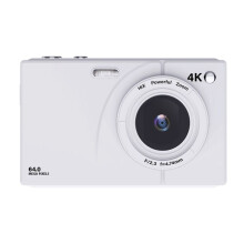 4K CCD Digital Camera 64MP Wifi HD Digital Video Camera 16X Digital Zoom with 2.8inch Screen 64GB Card White