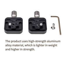 QR-50B Double-Layer Quick Release Clamp Holder Panoramic Shooting Clamp for Arca Swiss Macro Plate Tripod