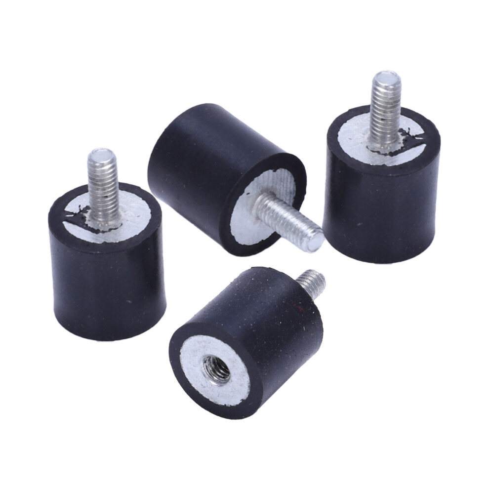 4Pcs M4 Outside Inside Anti Vibration Rubber Buffer Insulator Attachment 15Mmx15mm 6033339452510