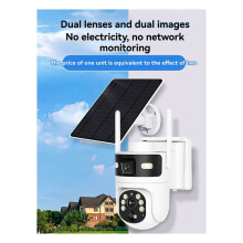 4G Solar-Powered Outdoor Camera 4MP Dual Lens Dual Screen PTZ Security Cam Motion Detection Auto Track North America
