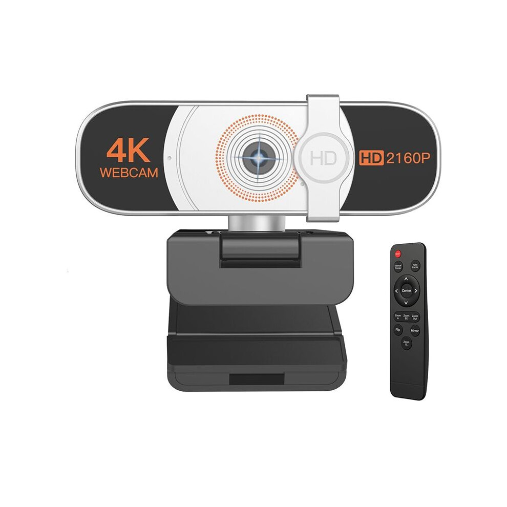 4K Auto Zoom Webcam With Remote Control,Privacy Cover And Microphone,Webcamera For Pc/Laptop/Desktop,Video Conferencing 6034124986555