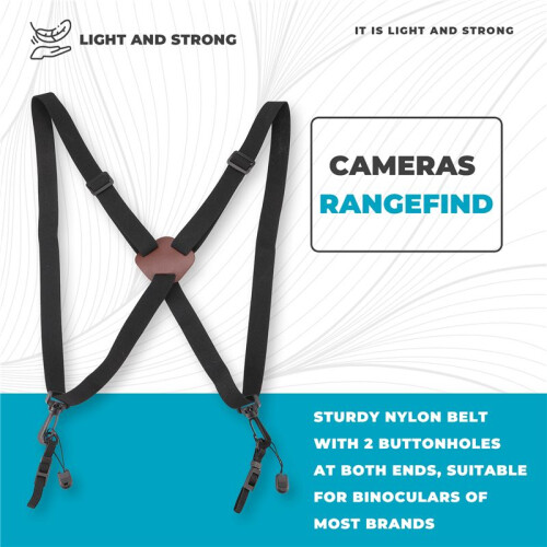 X-Shaped Harness Strap Adjustable Binoculars Carrier Elastic Durable Shoulder Straps Optics Accessories for Binocular 1