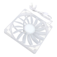 Ventola per case sottile PWM ARGB da 140 mm, bianca, 15 mm di spessore, velocità 300-1100 RPM