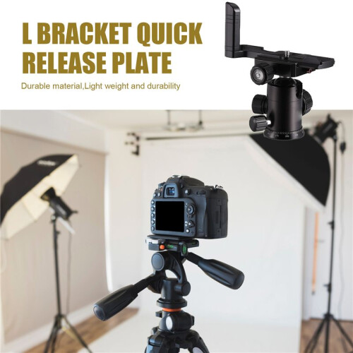 Camera L Bracket,Quick Release Plate for  GX9/GX85/GX7II Camera Grip Base Vertical Quick Release L Plate Black
