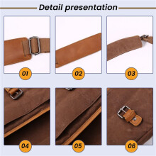 Retro Waterproof Camera Bag Photography Packages Dslr Shoulder Sling Case for Canvas Single Messenger Men Coffee