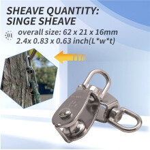 Crane Pulley Block M15 Lifting Crane Swivel Hook single Pulley Block Hanging Wire Towing Wheel 10Pcs