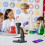 2000X Biological Digital Microscope Wifi USB Microscope with Digital & Microbial Lens with 11 Adjustable LED 7