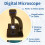 2000X Biological Digital Microscope Wifi USB Microscope with Digital & Microbial Lens with 11 Adjustable LED 2