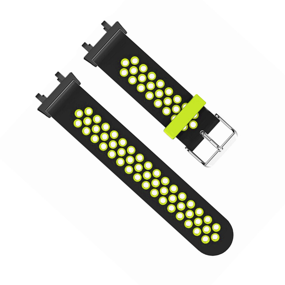 Reversible Silicone Watch Band For Amazfit Active Edge A2212 Black Green 22Mm Green,Black 8421385790478