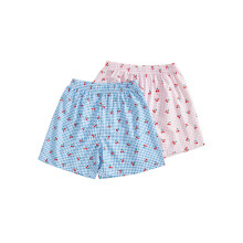 (3-4 Years, Blue+Pink) 2 Pack Toddler Girls Shorts Set Fashionable Cherry Print Elastic Waist Shorts Summer Clothes for Daily Use
