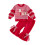 (3-4 Years, Red) Dvojdielne outfity pre elastickým pásom 1