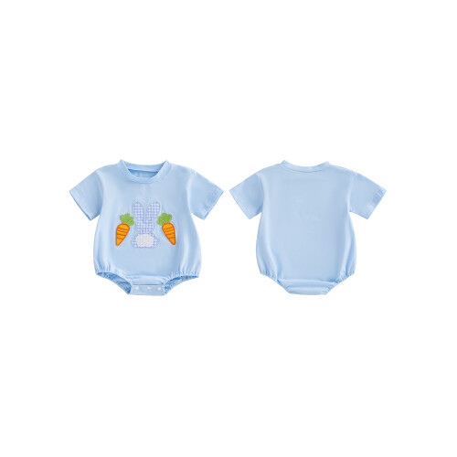 (3-6 Months, Blue) Ολόσωμη φόρμα νεογέννητου λαιμόκοψη, κοντομάνικη 1