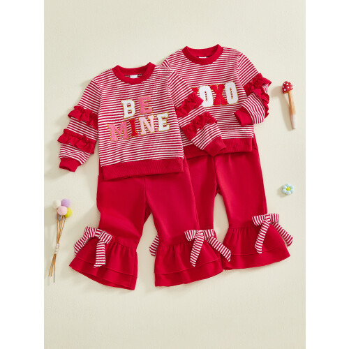 (2-3 Years, Red) Dvojdielne outfity pre elastickým pásom 2