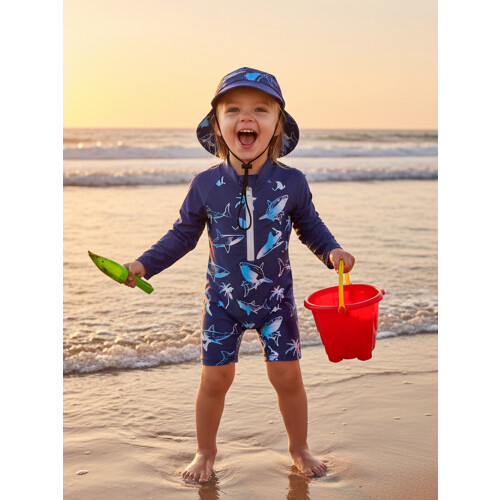 (3-4 Years, Blue) Costum de baie copii mici 2
