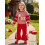 (2-3 Years, Red) Dvojdielne outfity pre elastickým pásom 4