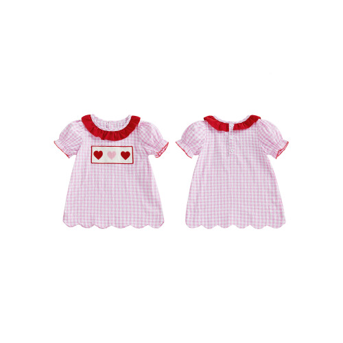 (6-12 Months, Pink) Φόρεμα Αγίου Βαλεντίνου για νήπια 1