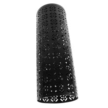 Black Metal Umbrella Bin Rust Proof Copper Pattern Entryway Holder 23x15x15cm