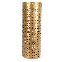 Durable Metal Material Waterproof Coating Umbrella Stand, Hollow Pattern Design Quick Drying Freestanding Organizer Bin Space-Saving Storage Bucket