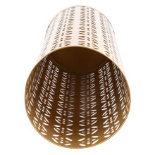Rostfreier runder Metallschirmständer 35x15x15cm Gold