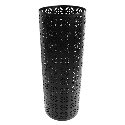 Rust-Proof Copper Pattern Metal Umbrella Holder 35x15x15cm Black