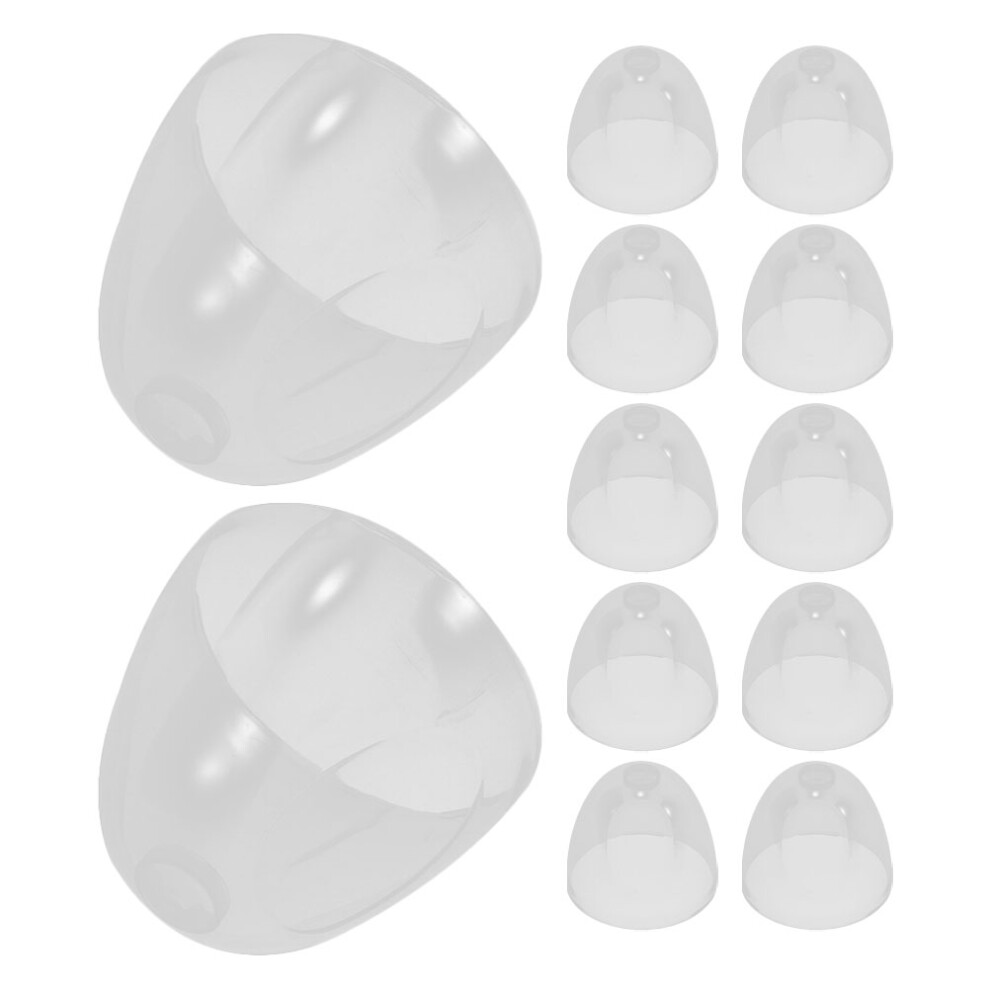 60Pcs Plastic Baby Bottle Caps Transparent Leak-Proof For Baby Bottles Solustre