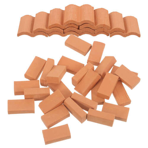 5Ensembles Tuiles De Toit Miniatures Argile Pour DIY Décor