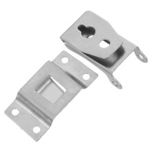 1Set Stainless Steel Hard Hat Headlamp Clips Quick Detachable Silver