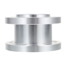 2Sets Steering Wheel Hub Adapter Silver Aluminum Lightweight Practical
