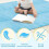 10pcs Light Blue Plush Foam Interlocking Floor Mat 31x30cm 7