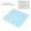 10pcs Light Blue Plush Foam Interlocking Floor Mat 31x30cm 4