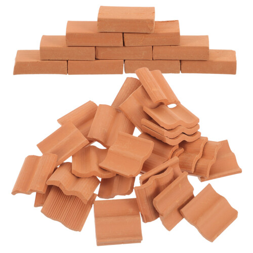 5Ensembles Tuiles De Toit Miniatures Argile Pour DIY Décor 1