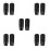 10Pcs Black Plastic Fireplace Handle Replacement Sleeve for Boilers 8