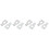 8Pcs Car Wheel Alignment Clamp Spacers Silver Aluminum Steering Pads 6