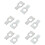 10Pcs Car Steering Wheel Alignment Clamp Pad Aluminum Silver Durable 7