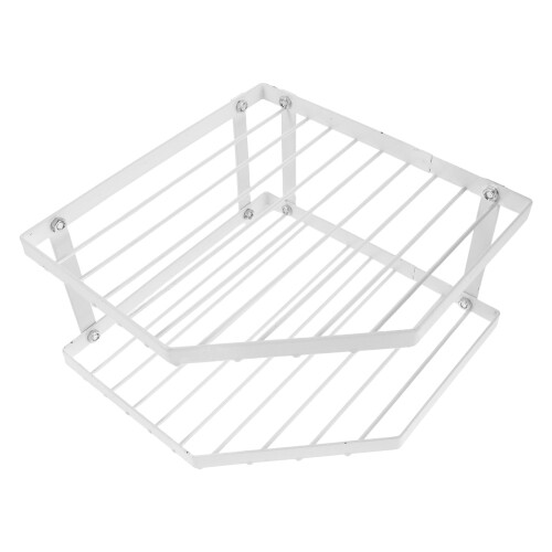 2Pcs Space Saving Metal Corner Shelf Kitchen Pot Spice Organizer 2