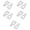 10Pcs Car Steering Wheel Alignment Clamp Pad Aluminum Silver Durable 8