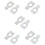 10Pcs Car Steering Wheel Alignment Clamp Pad Aluminum Silver Durable 9