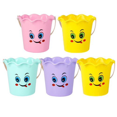 10Pcs Durable Plastic Beach Pails Sand Buckets Multi-Use Water Toys 1