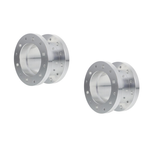 2Sets Steering Wheel Hub Adapter Silver Aluminum Lightweight Practical 2