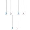 6Pcs Long Handle Glass Cocktail Stirring Rods Assorted Colors 3