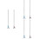 6Pcs Long Handle Glass Cocktail Stirring Rods Assorted Colors 6